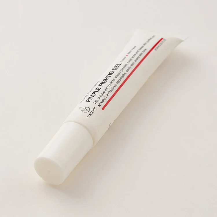 Empty Gel White Plastic Cosmetic Container Eye Cream Tube Packaging with Ceramic Applicator
