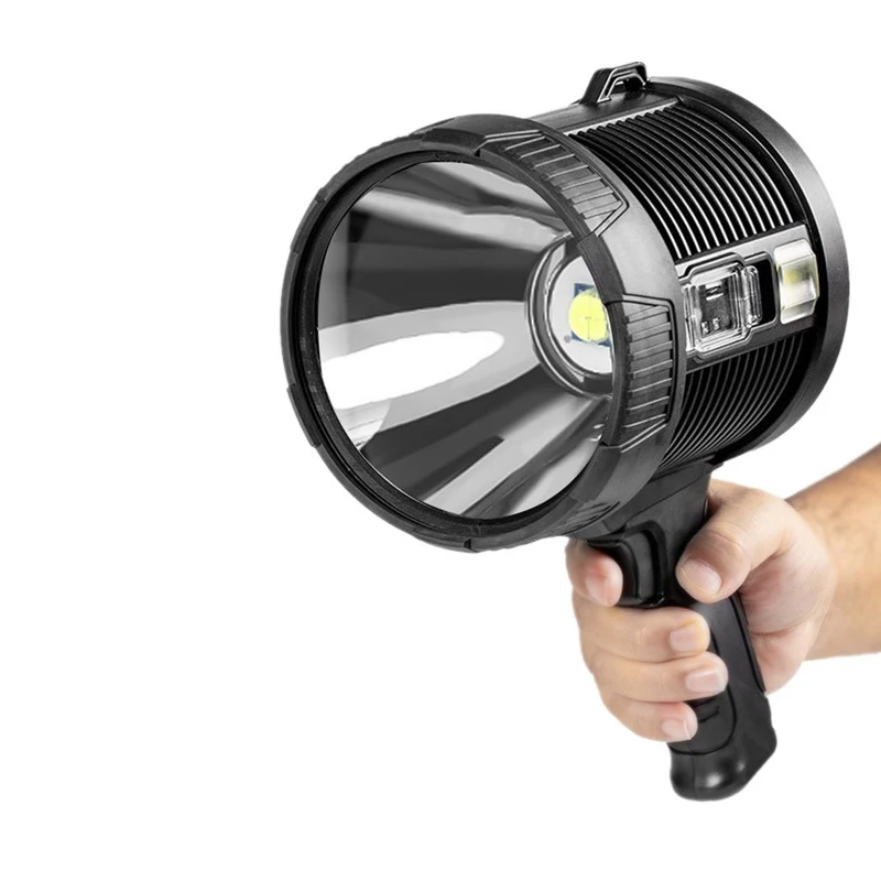 High Power Usb Rechargeable Long Distance  Search Flashlight Solar Panel Charging P50 Led Handheld Search Light