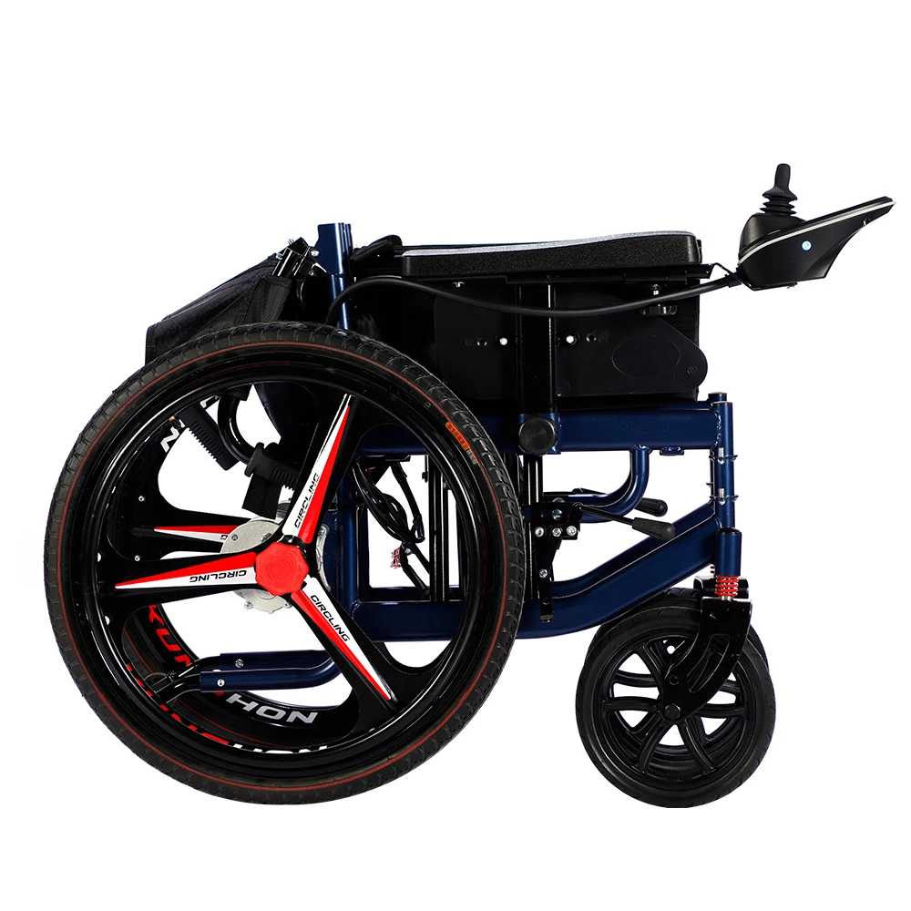 Lightweight Intelligent Foldable Electric Wheelchair, Compact Power Wheelchair, Portable Folding Carry Wheelchairs