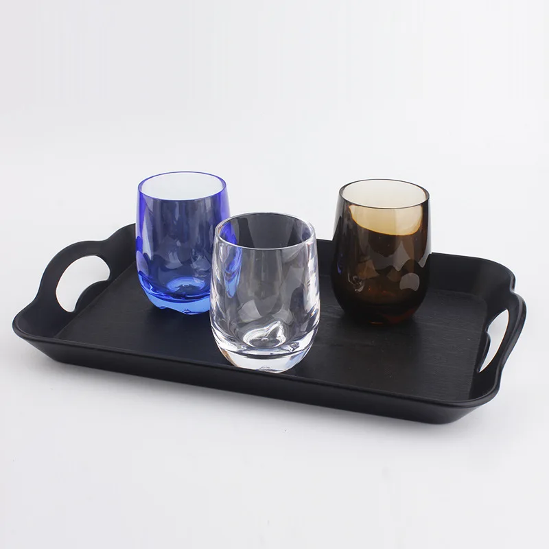 Custom Logo PC Acrylic 185g Unbreakable Luxury Modern Fruit Juice Milk Water Egg Cup for Ktv Bar