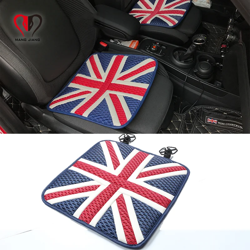 Union Jack For Mini Cooper Seat Cover Season Breathable Flag Car Cushion R55 R56 R60 F54 F55 F56