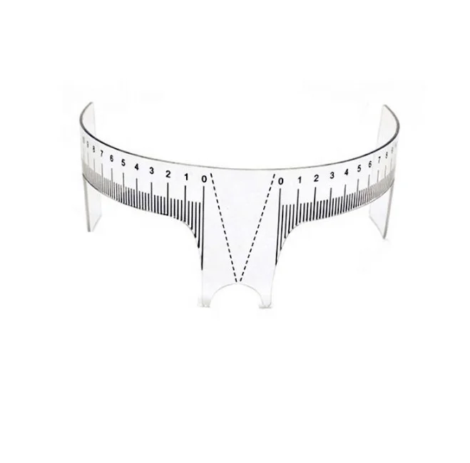 JULONG Reusable Semi Permanent Eyebrow Ruler Eye Brow Measure Tool Eyebrow Guide Ruler Calliper Stencil Makeup