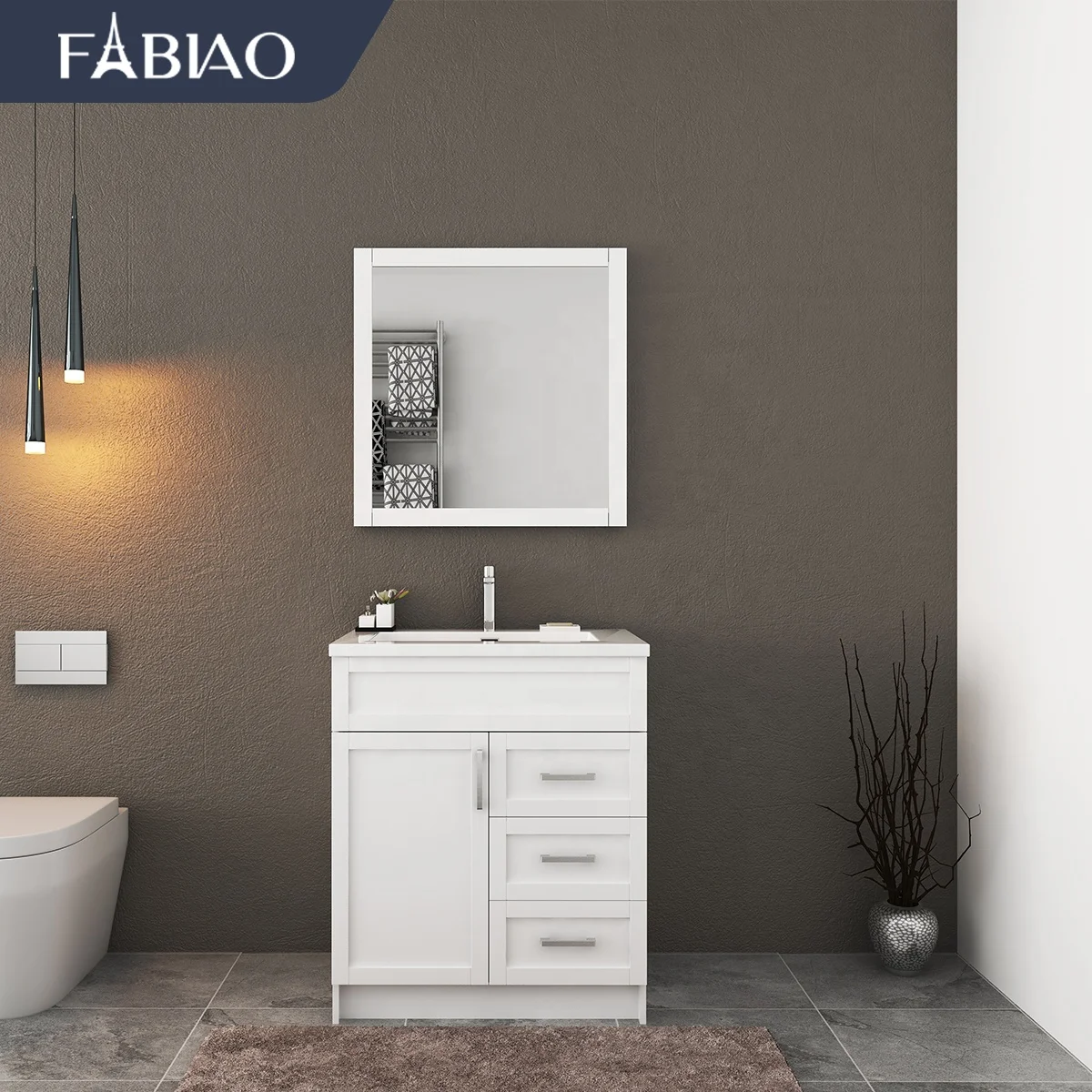 High quality free standing design single modern vanity bathroom floor standing cheap single bathroom vanity sink