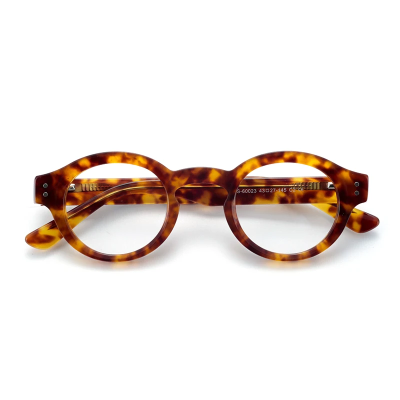 2024 Hot Selling Popularity Retro Women Men Round Full Frame Glasses Acetate Optical Frames Spectacles