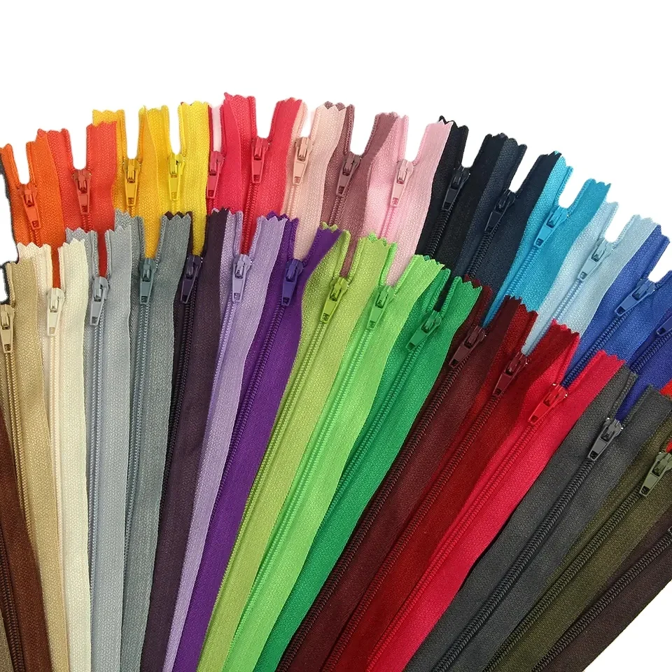 Factory Wholesale Cheap Price Custom Length #3 #5 #7 Close-end Nylon Zipper for Garment Dress Clothes Bag