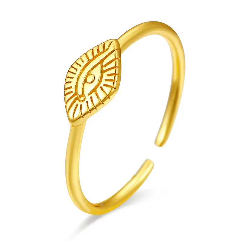 Rainbowking S925 sterling silver light luxury eye ring fashion European and American Resizable fine jewelry rings