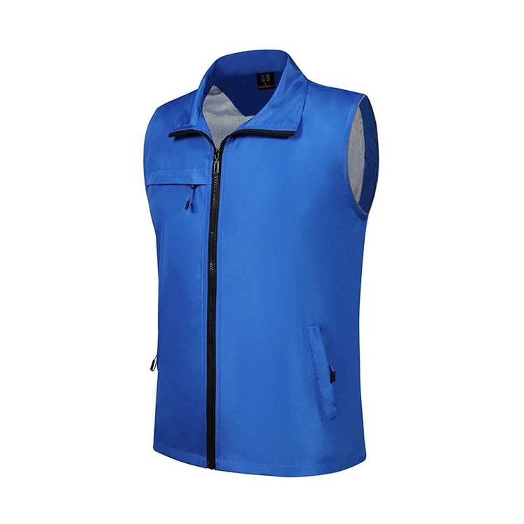 Мужской и Женский рекламный жилет с отложным воротником и индивидуальным логотипом