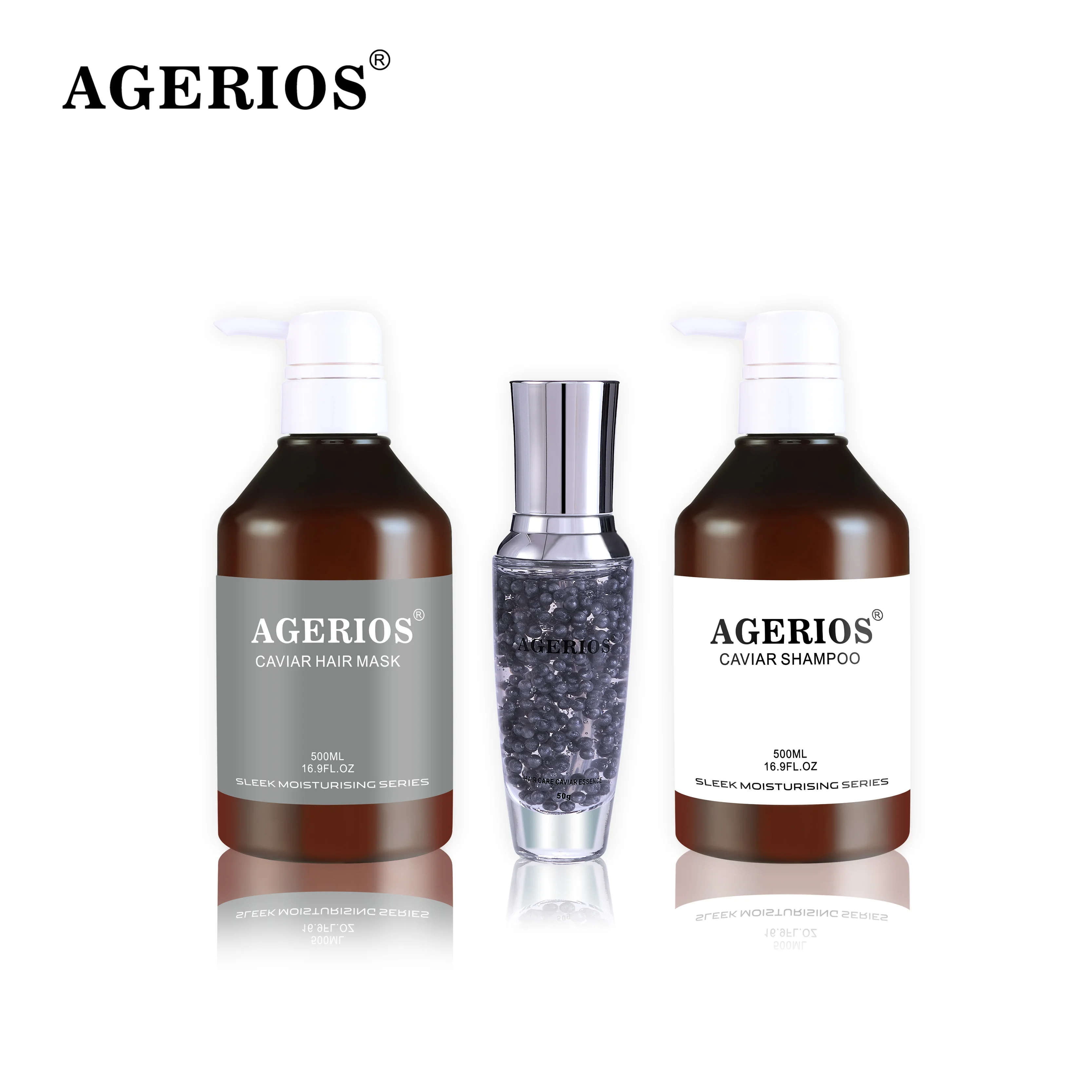 Agerios Caviar Anti-Aging Moisture Hair Serum At-Home Treatments Restore Dry Dull Chemically Damaged Hair