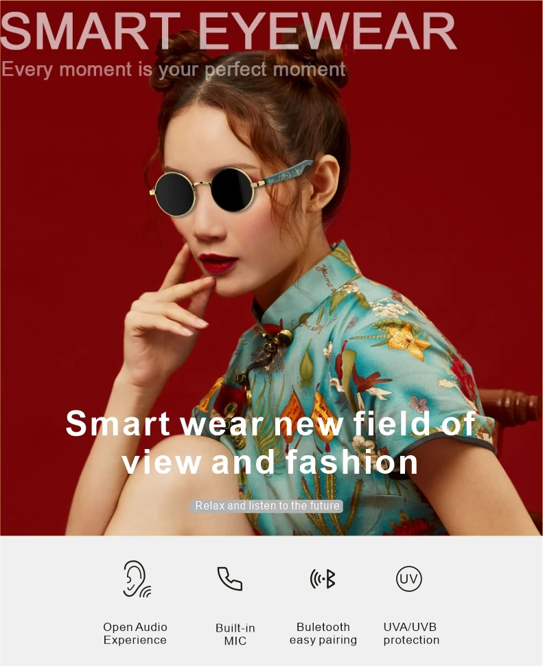 Smart eyewear with bluetooth glasses smart fashion eyewear smart eyewear bluetooth sunglasses