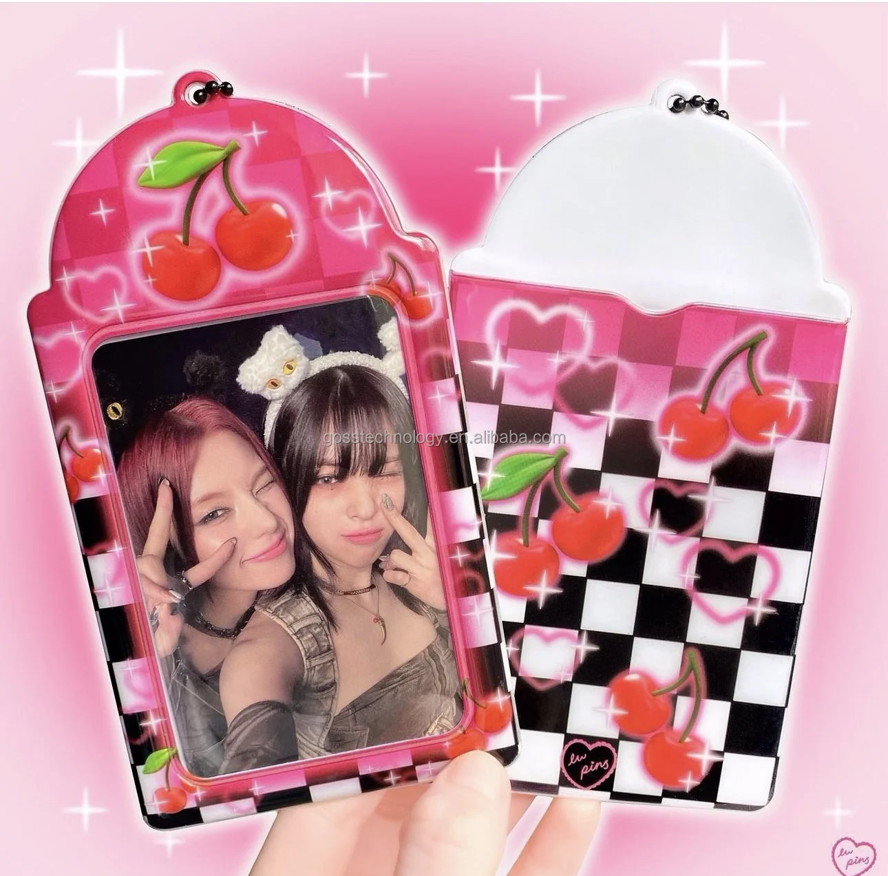 Kpop supplier wholesale photo magnetic card keychain holder custom design kpop PVC photocard holder