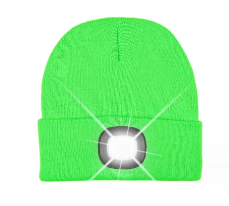 Custom Unisex Beanie with The Light Guy Gifts LED Beanie Hat with The Light rechargeable Flashlight Hat Headlamp Beanie