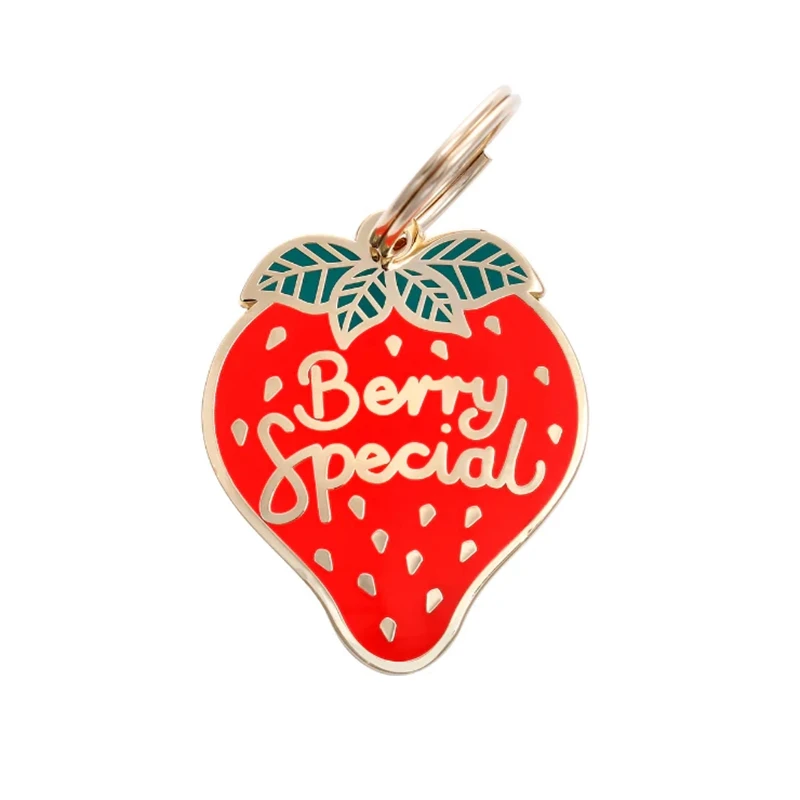 Custom Design Blank Back Berry Special Pet ID Tag Puppy Tag