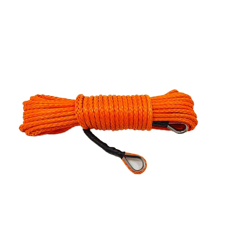 Factory Supplier Hot Sell Winch Parts 16mm synthetic winch rope for car hauling