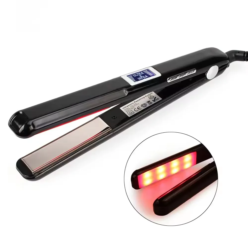 Manufacturer Lcd Lid Pro Tech Keratin Hair Treatment Straightening Flat Iron Cold Plate Ultrasonic Infrared Hair Straightener