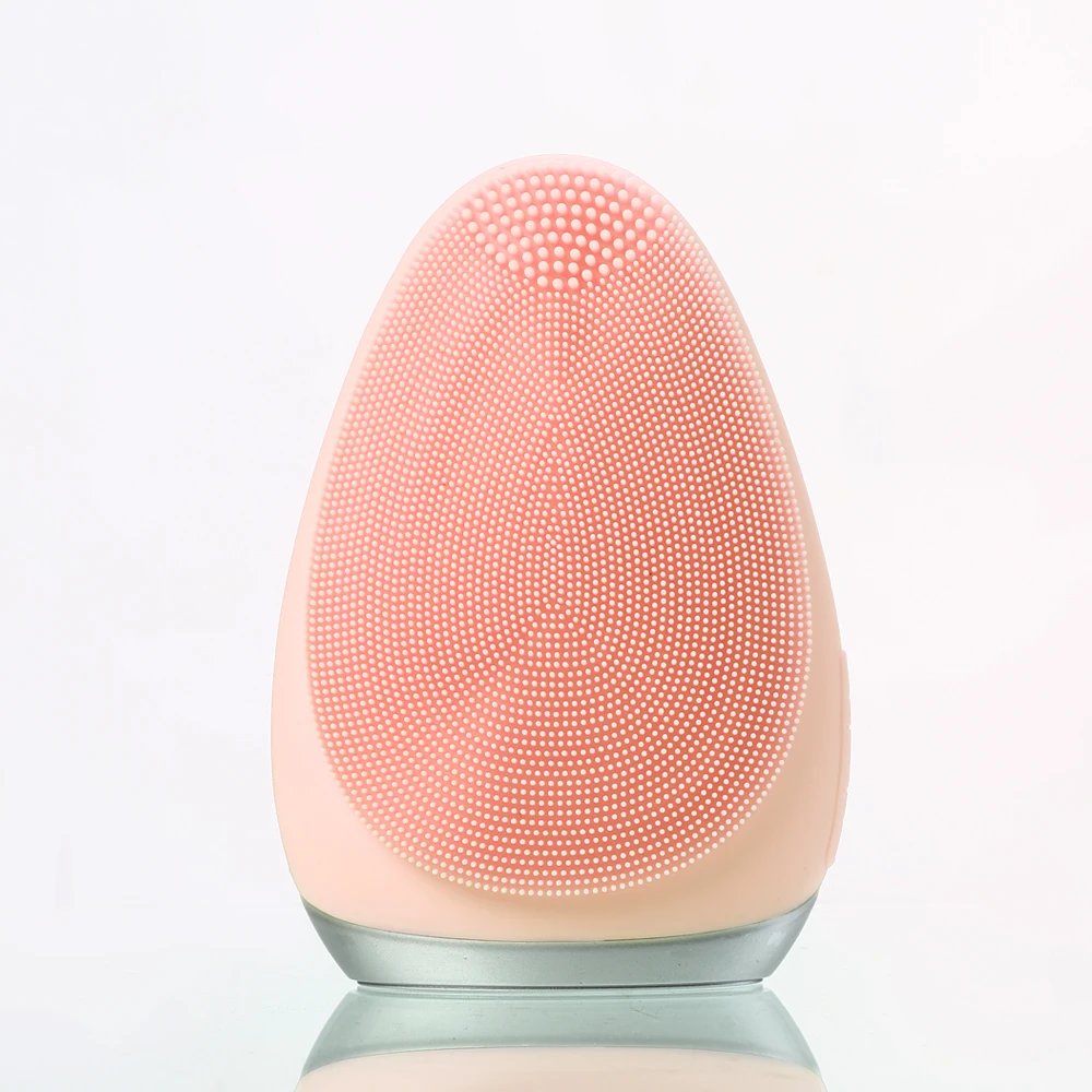 Rechargeable Double Side Customized LOGO Factory Price Waterproof IPX6 stand by Massage Silicone Face Cleansing Brush