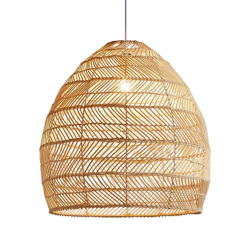 Bamboo Pendant Light Lamparas, Bamboo Hanging Lampshade Pendant Light for restaurant rattan chandelier