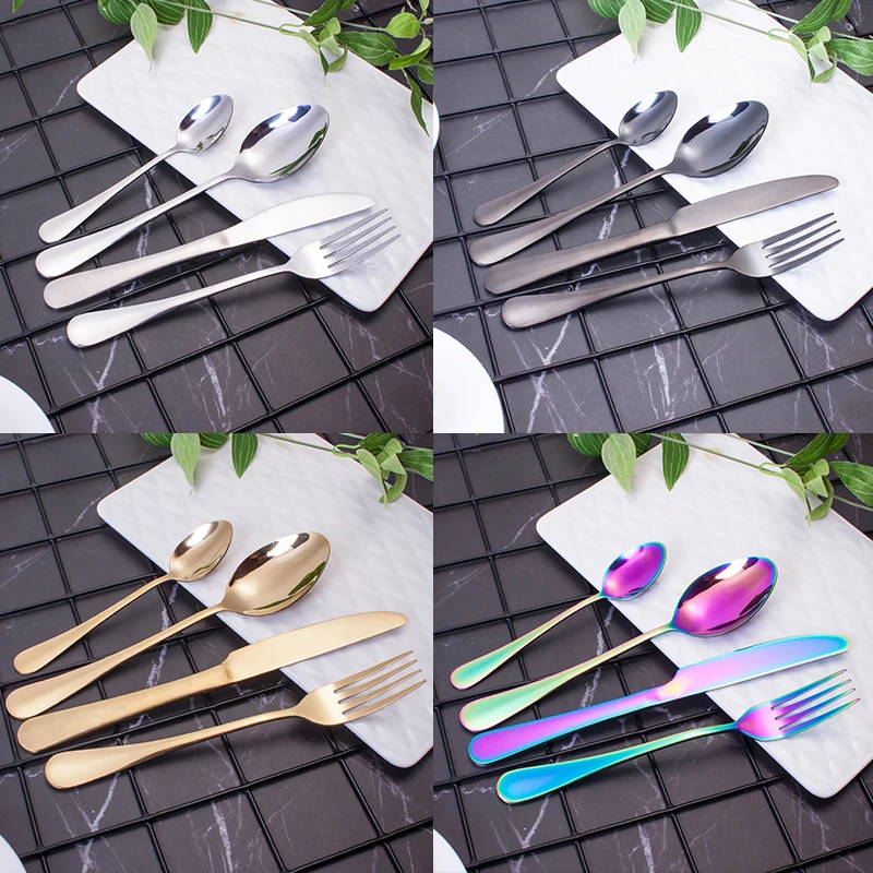 eco friendly 18/10 Stainless Steel Silver royal wedding cutlery set