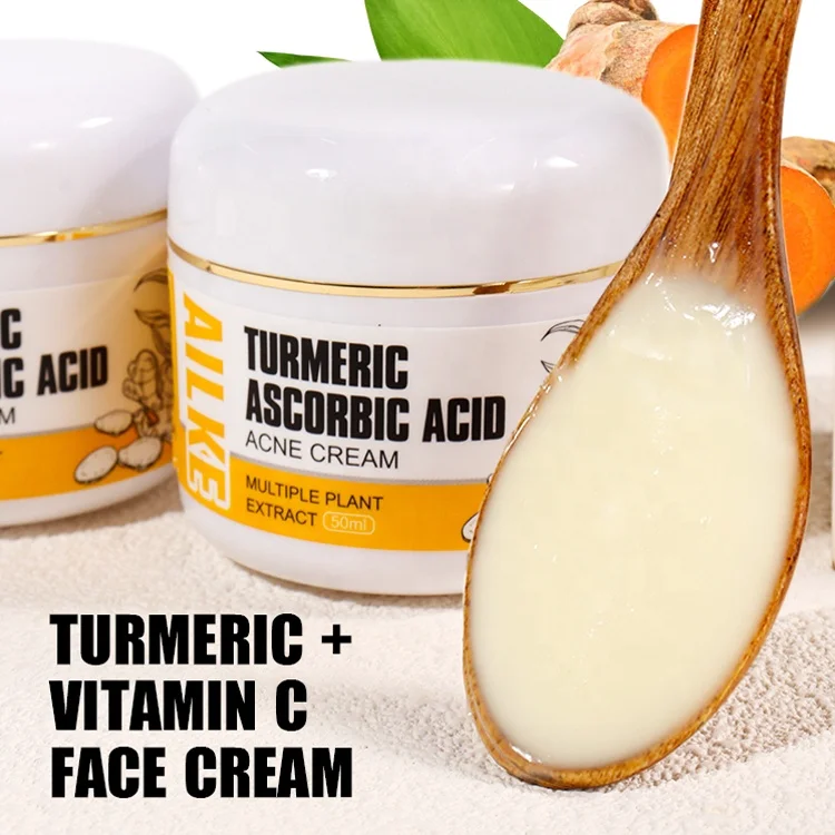 AILKE Dark Spot Acne Marks Removal Smoothing Face Pimples Vitamin C Lightening Facial Acne Cream For Black Skin