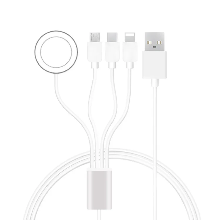 3-in-1 Plus Wireless Charger Cable for Apple Watch Charger 4-in-1 USB QI Wireless iwatch Charger Station