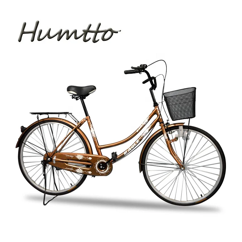 China city fashion Good low price bicycle factory OEM 26 inch single speed steel frame women lady bicicletas city bike bicycle