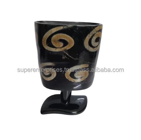 Drinking Horn Glass Cup Viking Handmade Customised Logo Horn Cup Drinking Horn Glass For Party And Beer Cup/Glass