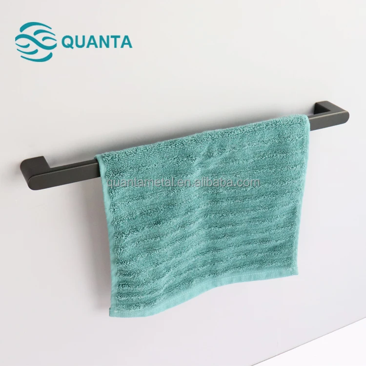 Bathroom accessories brass black towel rod hanger wall mounted bathroom towel rail single bar