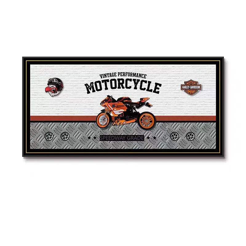 Creative toy motorcycle combination series for living room framed decorative painting 3D background wall dining room bedroom art