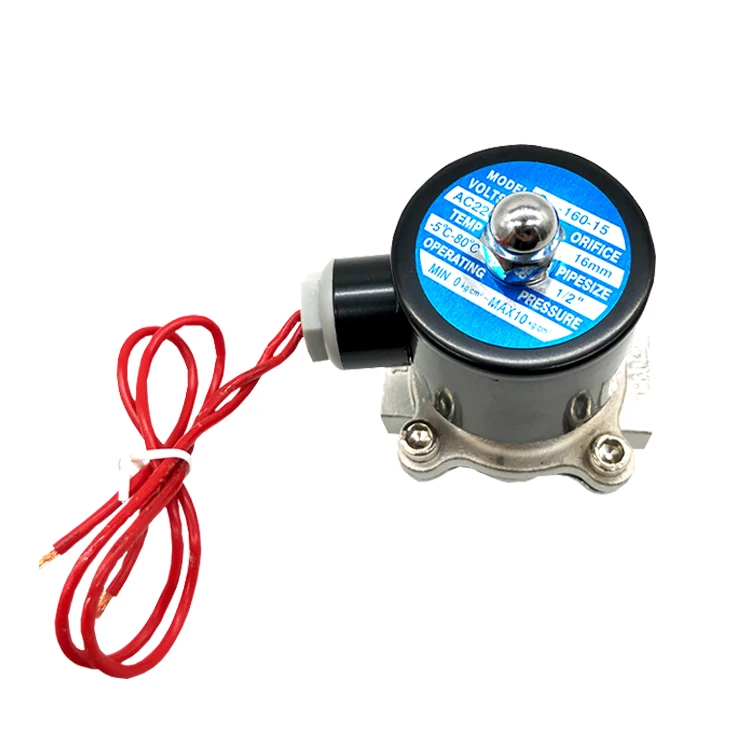 high quality 2 way Plastic water normal closed  Stainless  Solenoid Water Valve 2S160-15