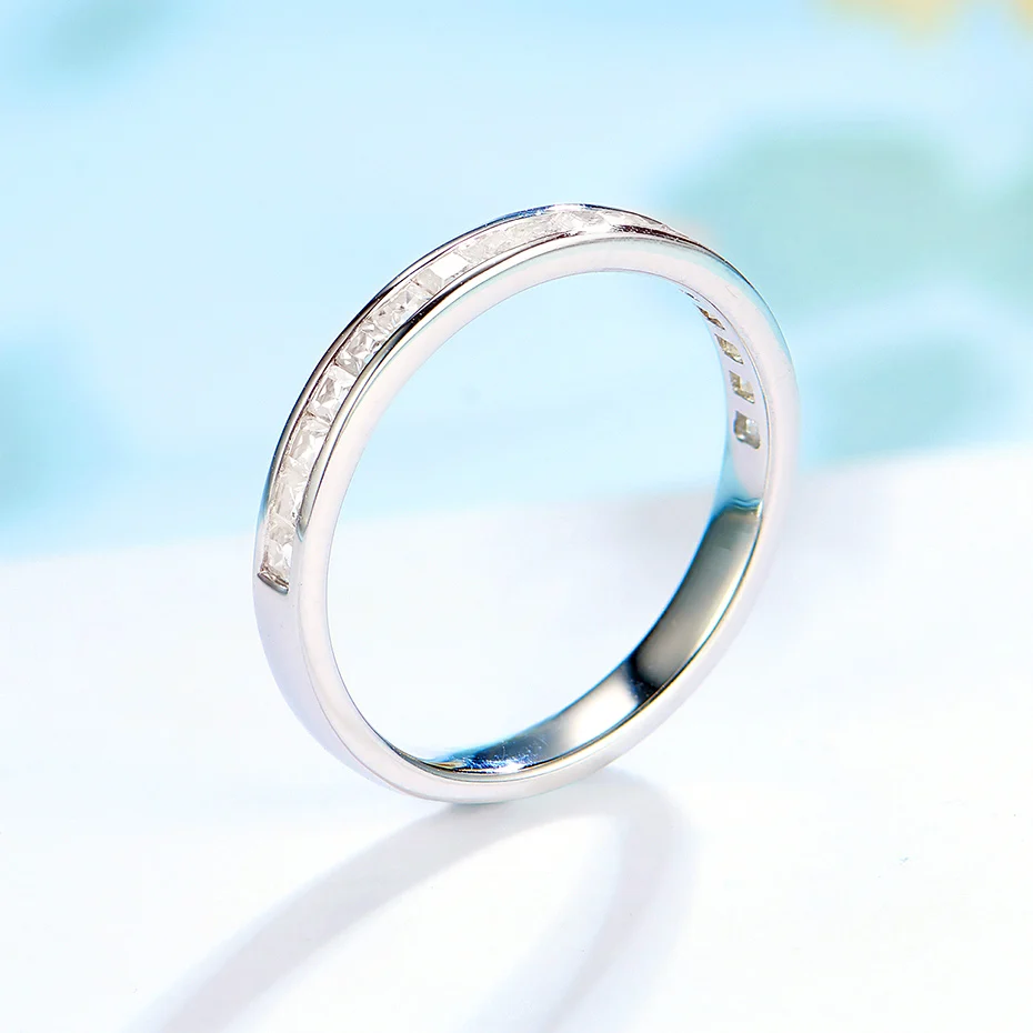 Customize Jewelry Kuololit 585 10K Rose Gold Ring for Women Solid labDiamond Moissanite Ring Matching Eternity Band