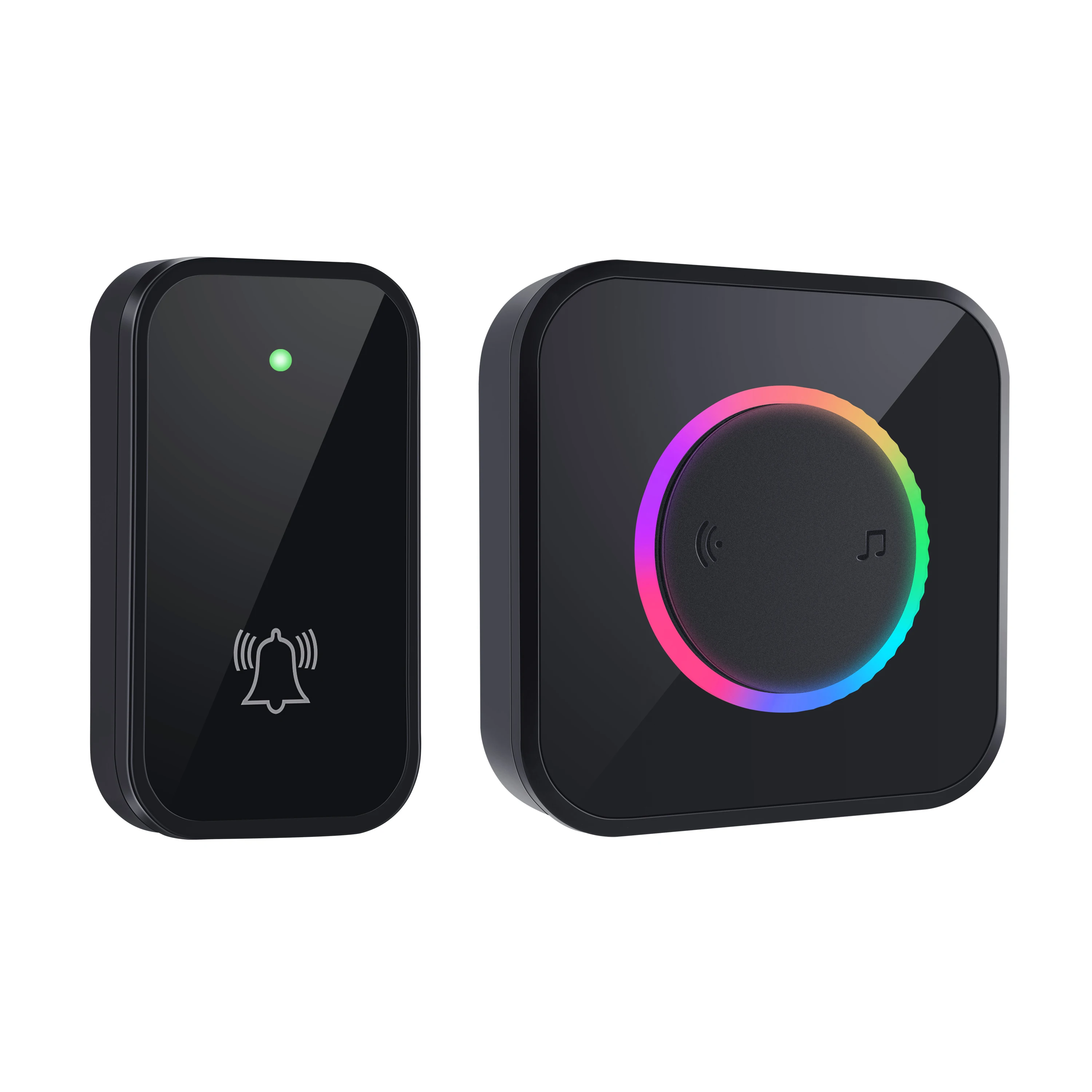 Aiben M488-BS Colorful Flashing Wireless Doorbell with UK US EU plug 200M Long Wireless Distance 45 Songs Home Welcome Doorbell