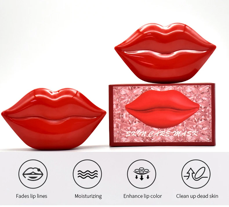 OEM Supplier Exfoliating Moisturizing Herbal Vegan Extract Strawberry Deeply Nourishes Moisturizes Improves Collagen Lip Mask