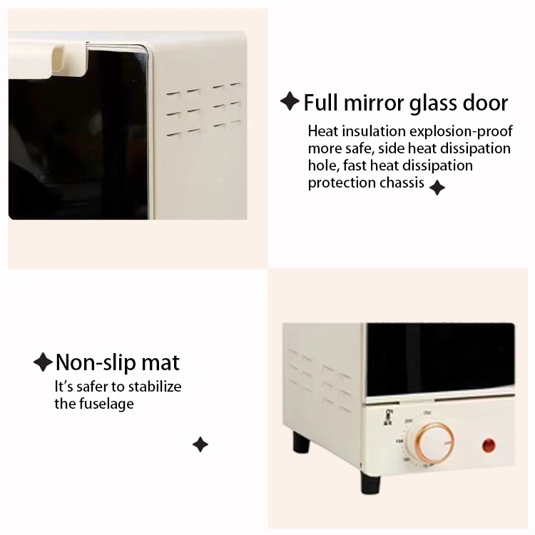 2024 New 15L Stainless Steel Toasted Pizza Multi-function Mini Air Fryer Microwave Oven