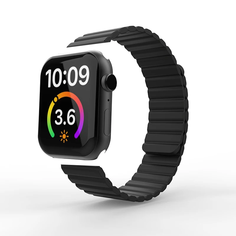  Ремешок для Apple Watch силиконовый сменный магнитный ремешок регулируемая резиновая Магнитная застежка iwatch series