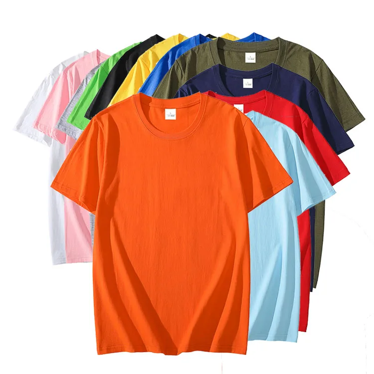 industry china wholesale oem/odm wholesale round neck blank oversized design t shirt colored blank polyester 40 % cotton t shirt