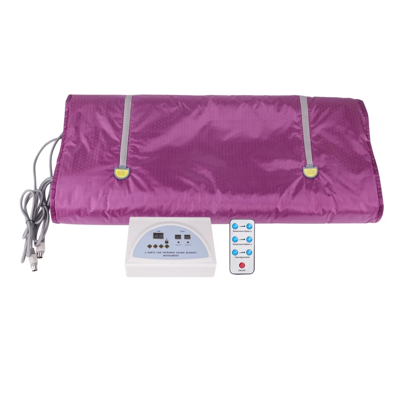 Portable 2 zones infrared sauna thermal blanket detox machine for weight loss
