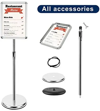 Полированная алюминиевая напольная стойка, алюминиевая вывеска, стойка для вестибюля отеля