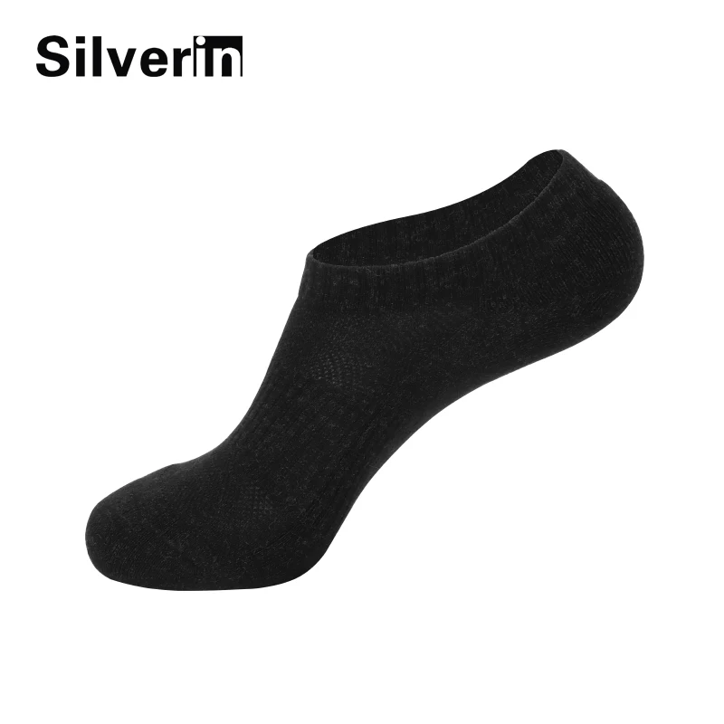 Terry pad silver anti-microbial anti-bacterial low cut sport cotton men ankle socks