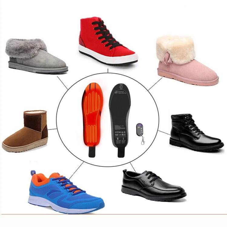 
Source factory unisex Wireless Electrical Remote Control Rechargeable Hunting Skiing whole sole Heated Insoles 
