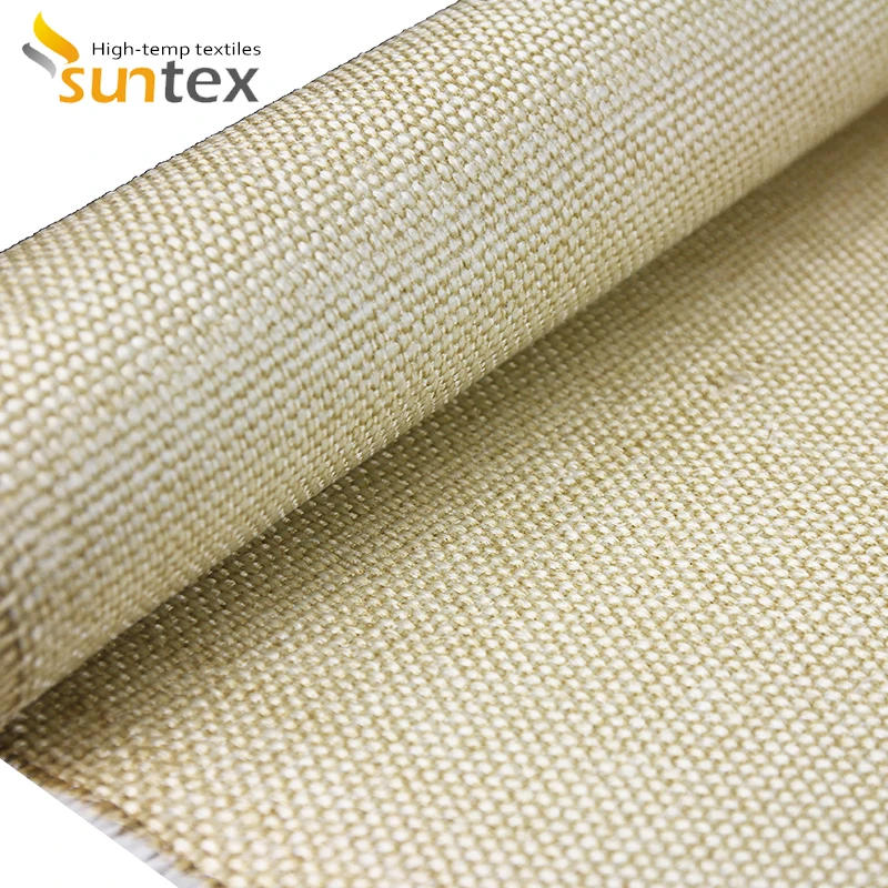 High Temperature Silica Fiberglass Cloth Fire Barrier Fire Blanket Material