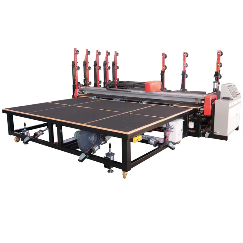 shandong glasino machinery Automatic Movable 3 in 1 Glass Cutting Machine CNC with Breaking Table