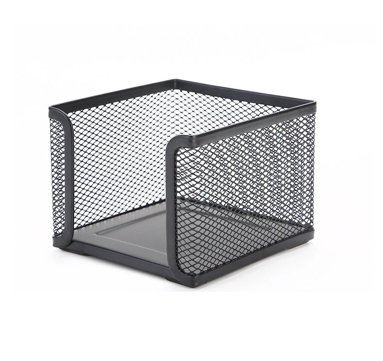 Multi-color Pack-3 Square Types Office Storage Metal  Box  Organizer  Mesh  Metal Memo Holder