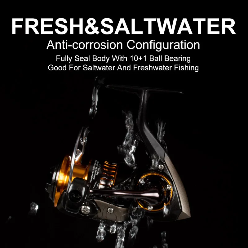 ATOM Fishing Reel Spinning Micro Small Fish Metal Ball Grip Spool 5.2:1 Saltwater Fresh Spinning Wheel Shallow Spool Factory