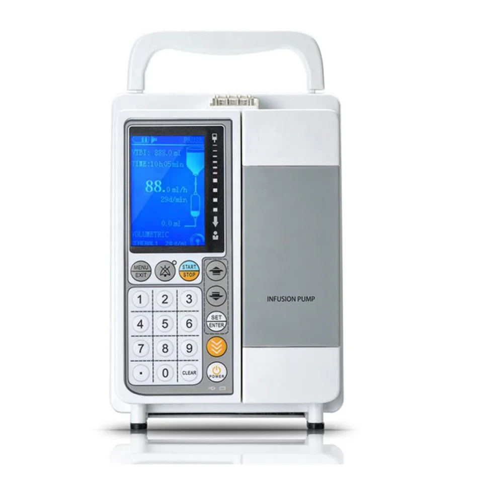 Manufacturer Medical ICU Infusion Pump Competitive Price CE ISO 3.2 inch LCD Display Portable Infusion Pump