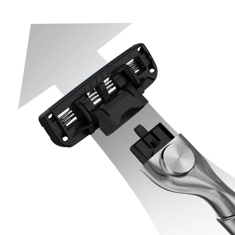 High Quality Metal Handle Razor 3 Blade System Razor  Replaceable Shaving Razor Blade for Man