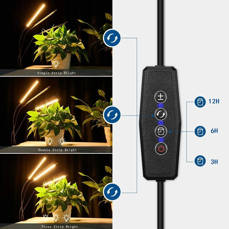 Joystar 30 Вт полный спектр светодиодный свет для растений USB-интерфейс 5 В золотой помещений цветение красный синий белый рост железный корпус IP44