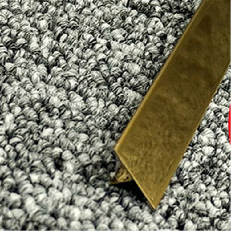 Champagne gold stainless steel U-groove gold edge holder Champagne gold line brushed Champagne edge holder