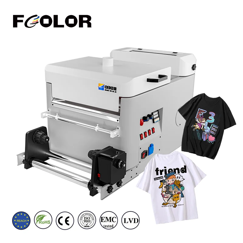 DTF film shaker printer 30CM Auto direct to film curing dyer dtf hot melt powder baking dtf shaker printer for t-shirt