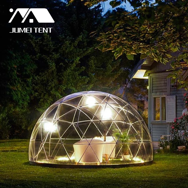 4M Outdoor Transparent Garden Igloo Dome Tent Geodesic Glamping House