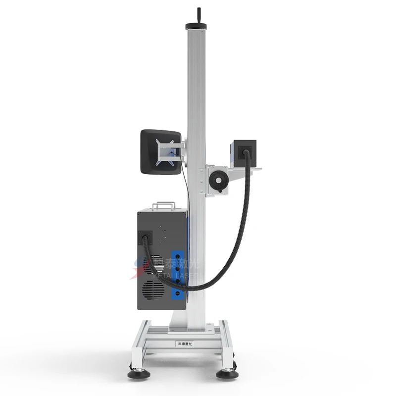 Flying UV Fiber co2 Flying Laser Engraving Marking Machine For PE HDPE PPR PVC PIPE Cable Tube