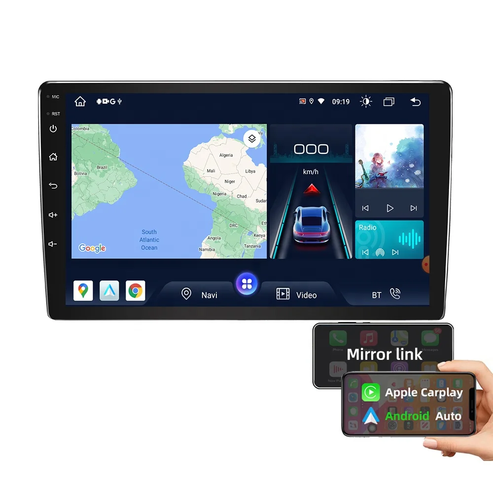 Jmance 10 Inch Dashboard Ram 4GB Rom 64GB 4G Android Auto Carplay Multimedia Car DVD Player Support Dual-recording Camera